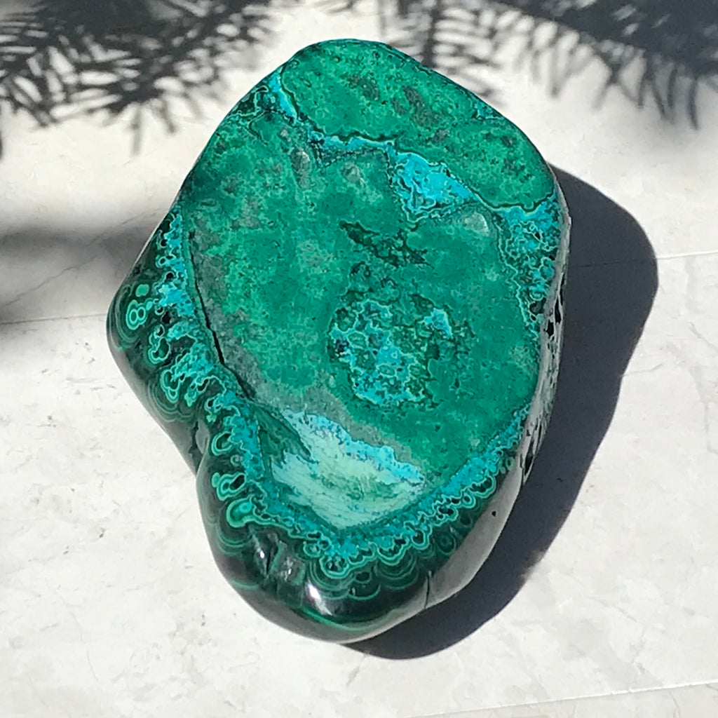 Prominant Orbbed Malachite with Chrysocolla