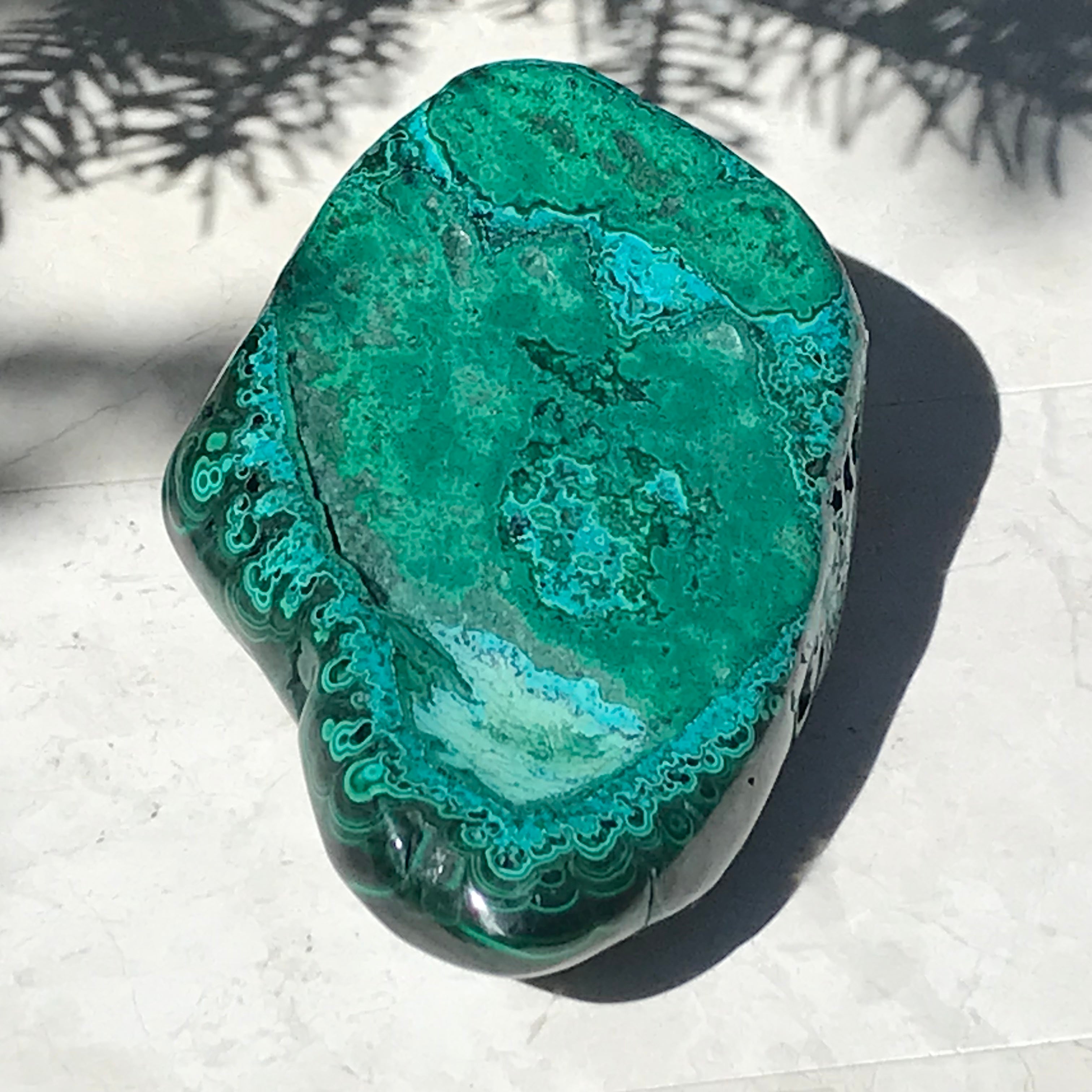 Prominant Orbbed Malachite with Chrysocolla