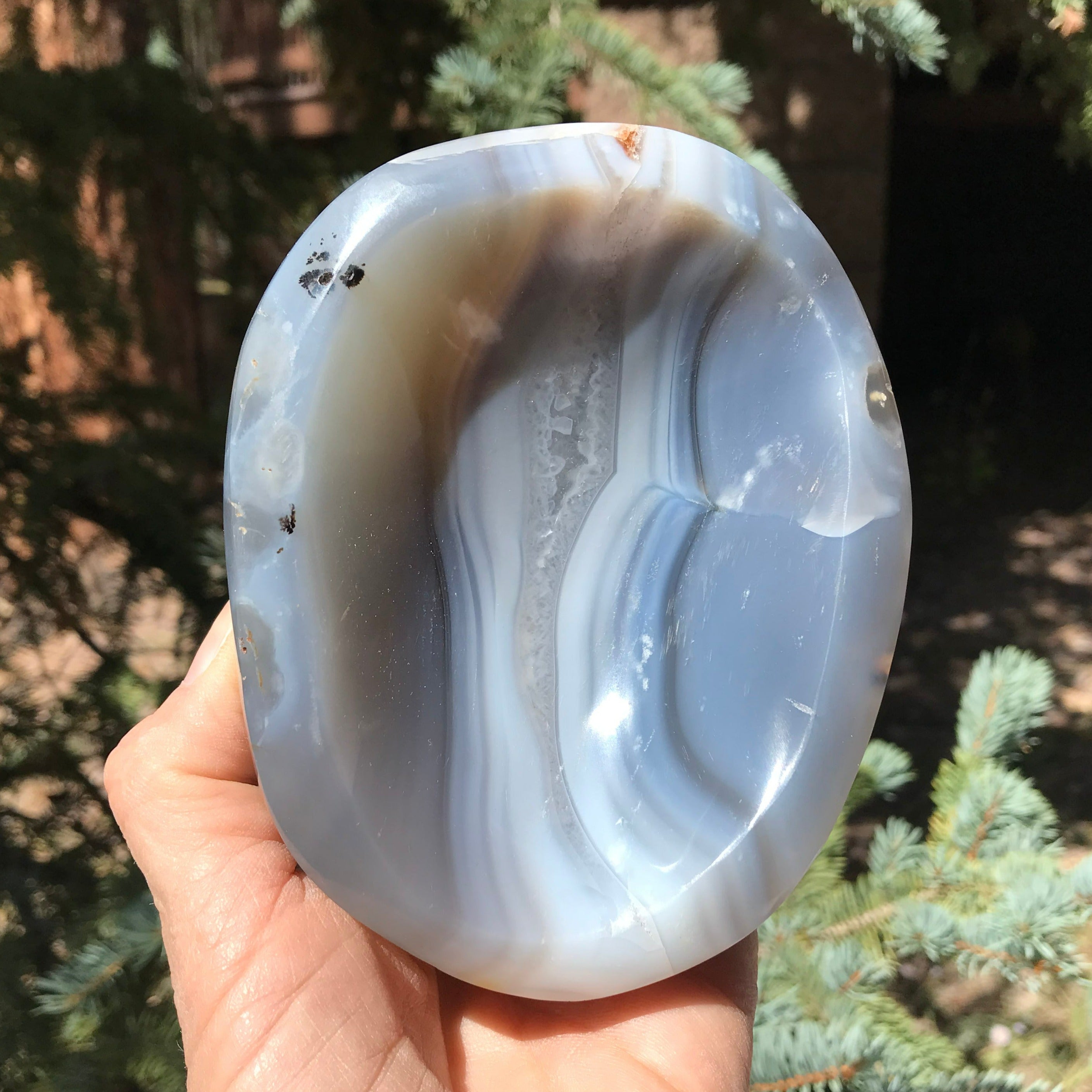 Blue Bands of Agate Bowl