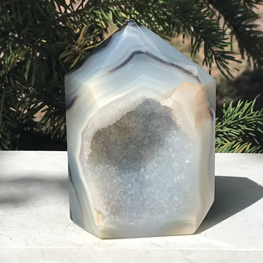 Black Banded Agate Obelisk