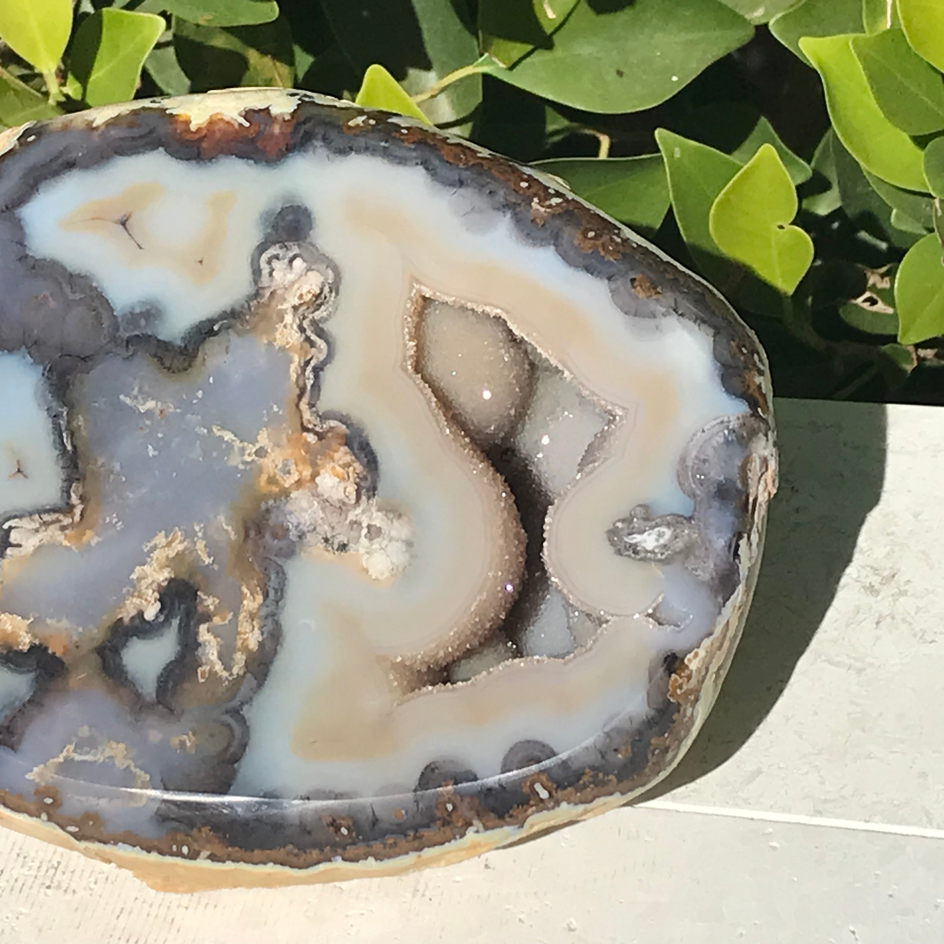 Standing Polished Agate Geode