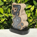 Quartz Crystals Surrounding Banded Agate