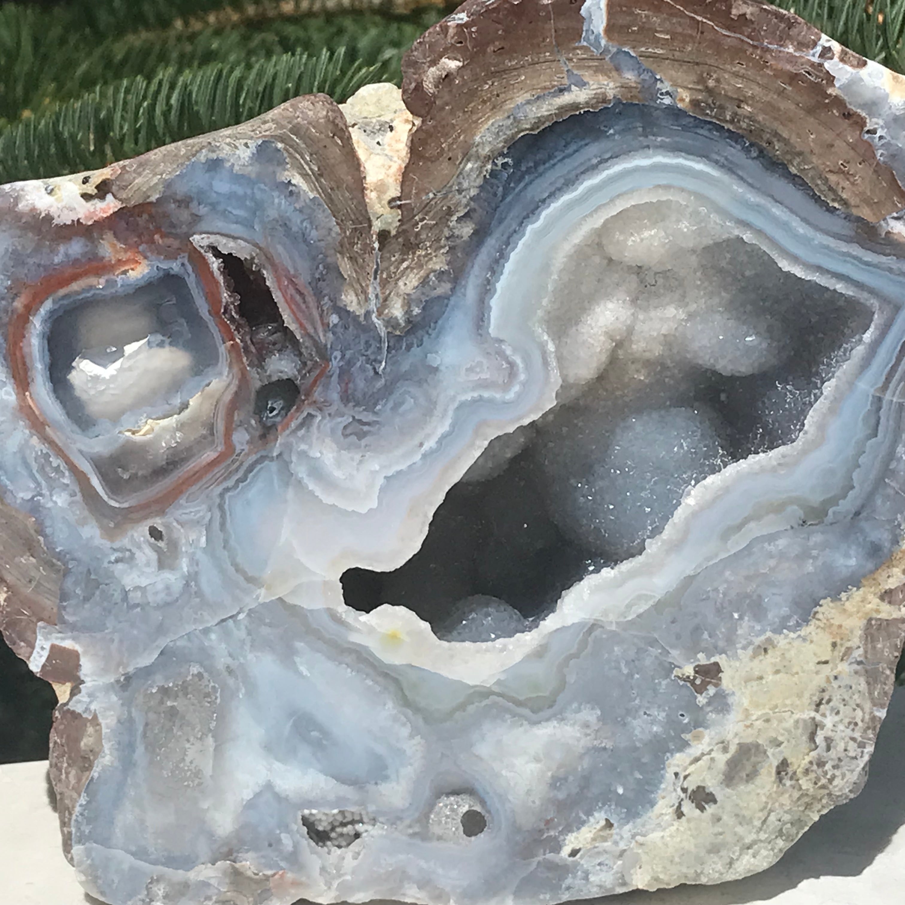 Glittering and Banded Dugway Geode #1 of Pair