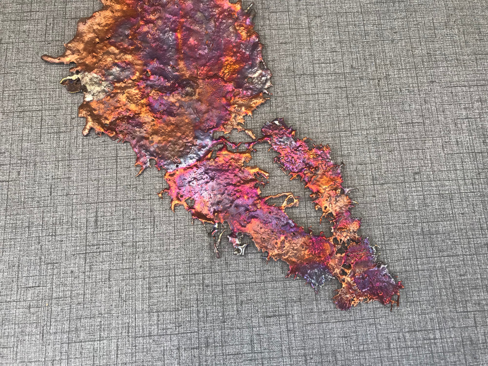 Exclusive Rainbow Copper Splash Wall Art
