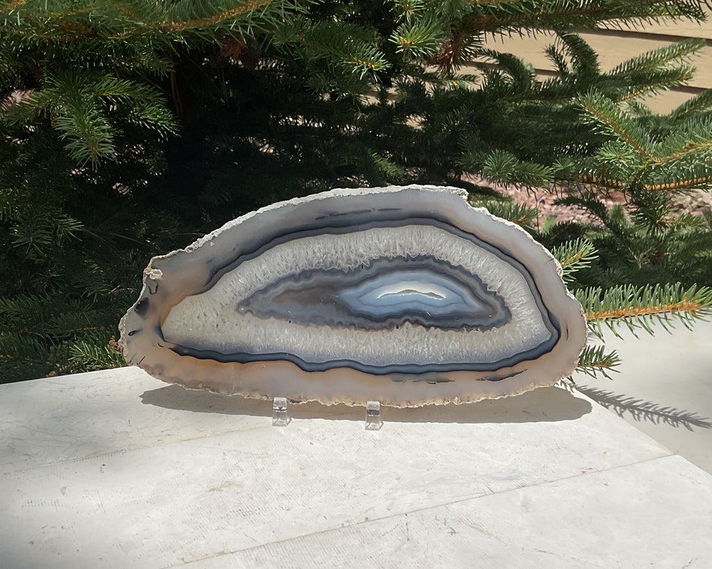 Gleaming Translucency Brazilian Agate Slice