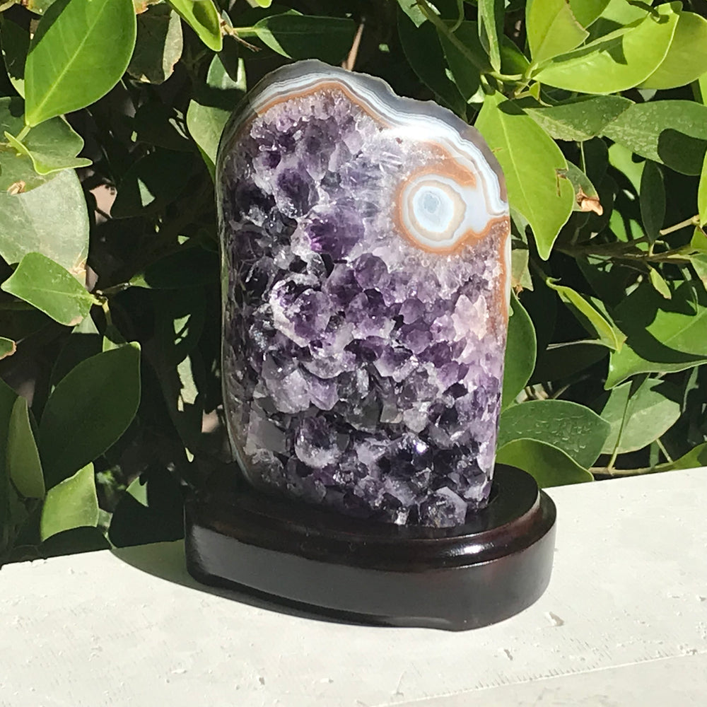 Pristine Agate Banded Amethyst Freeform