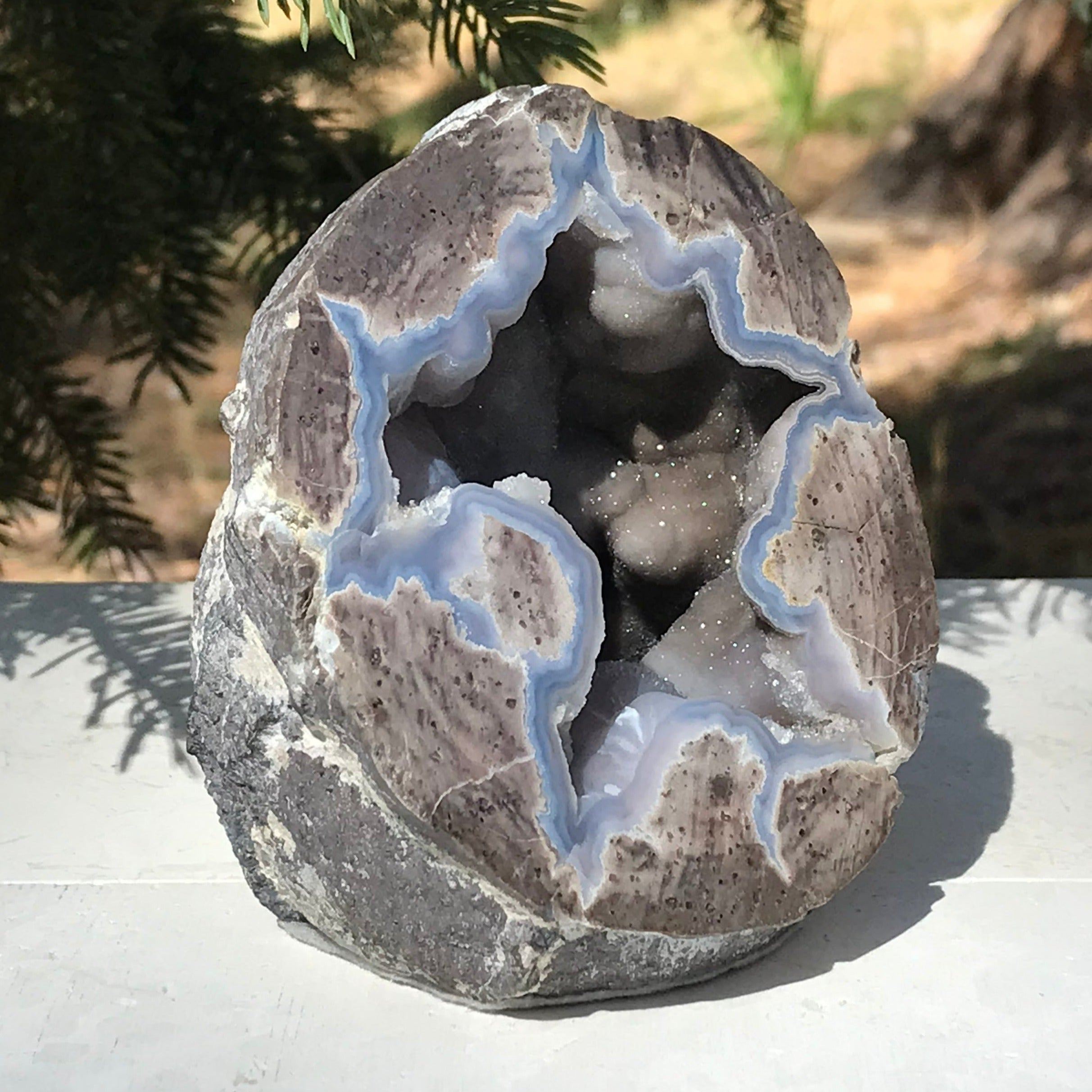 Standing Crystal Lined Dugway Geode