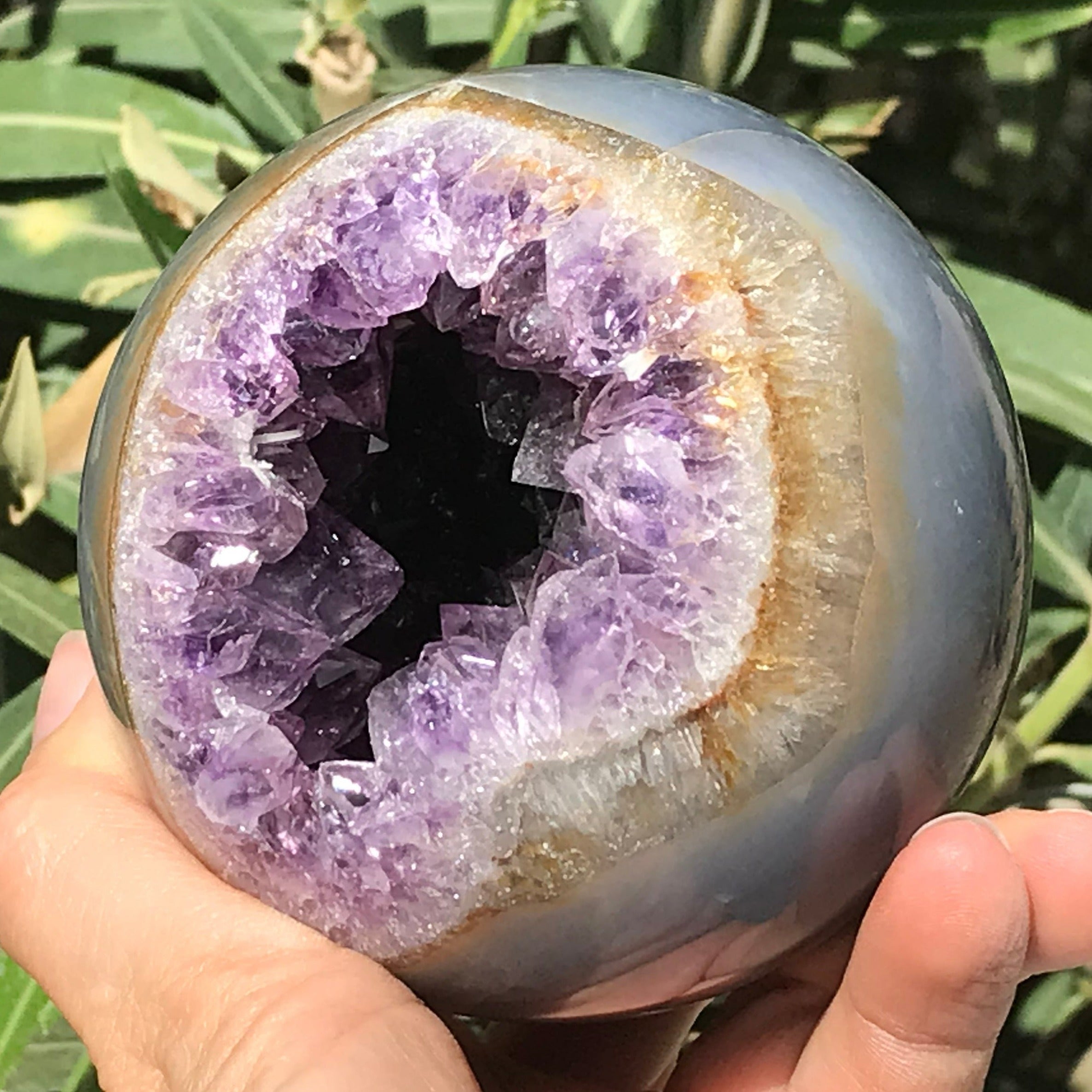 Gold Framed Amethyst Sphere