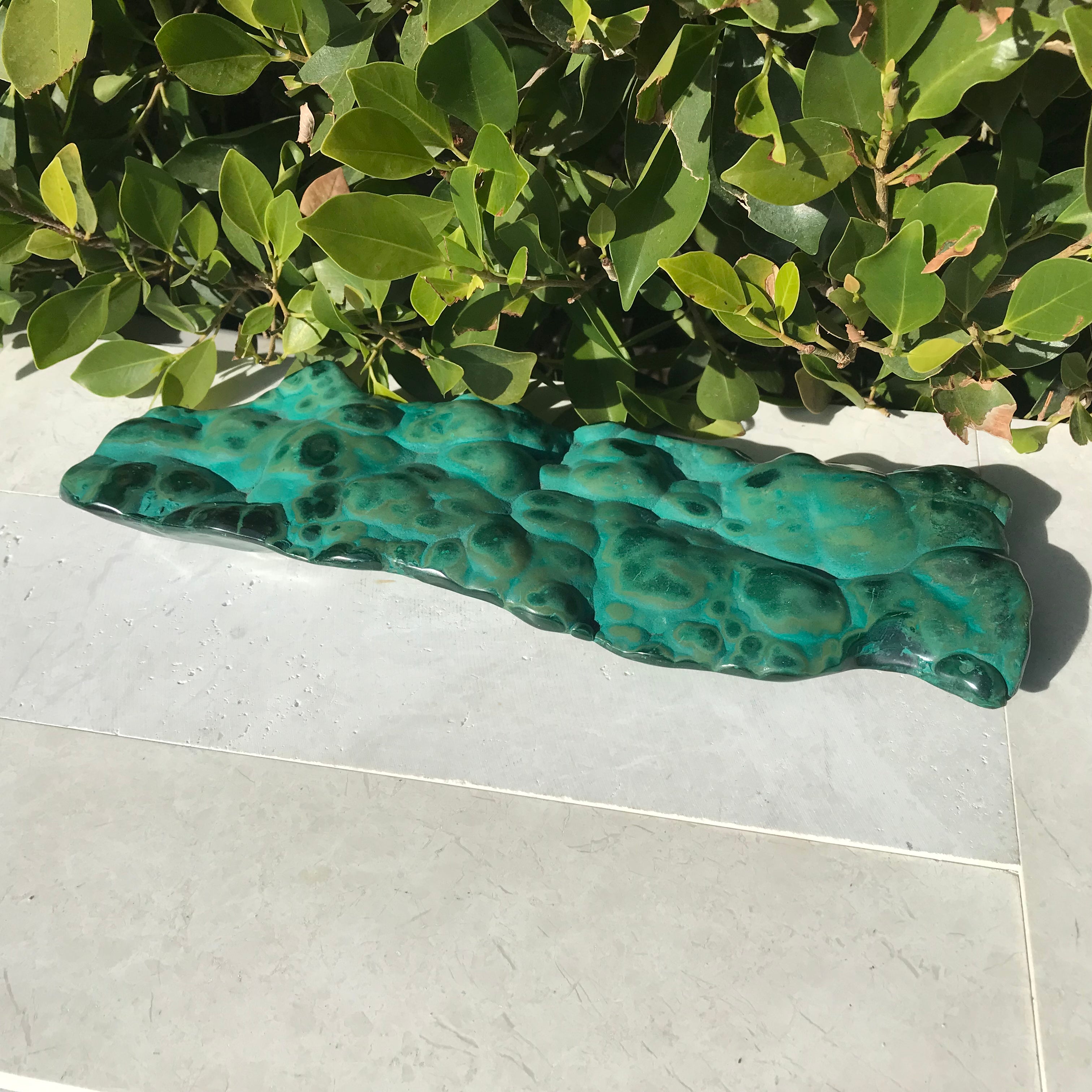 Polished Malachite/Chrysocolla Plate