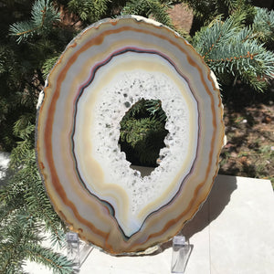 Glowing Translucent Agate Slice