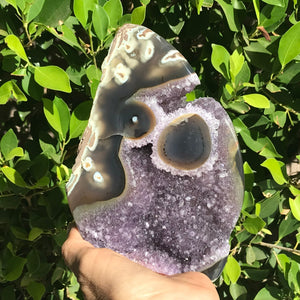 Artistic Amethyst and Agate Sculpture