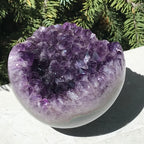 Wide Amethyst Faced Agate Sphere