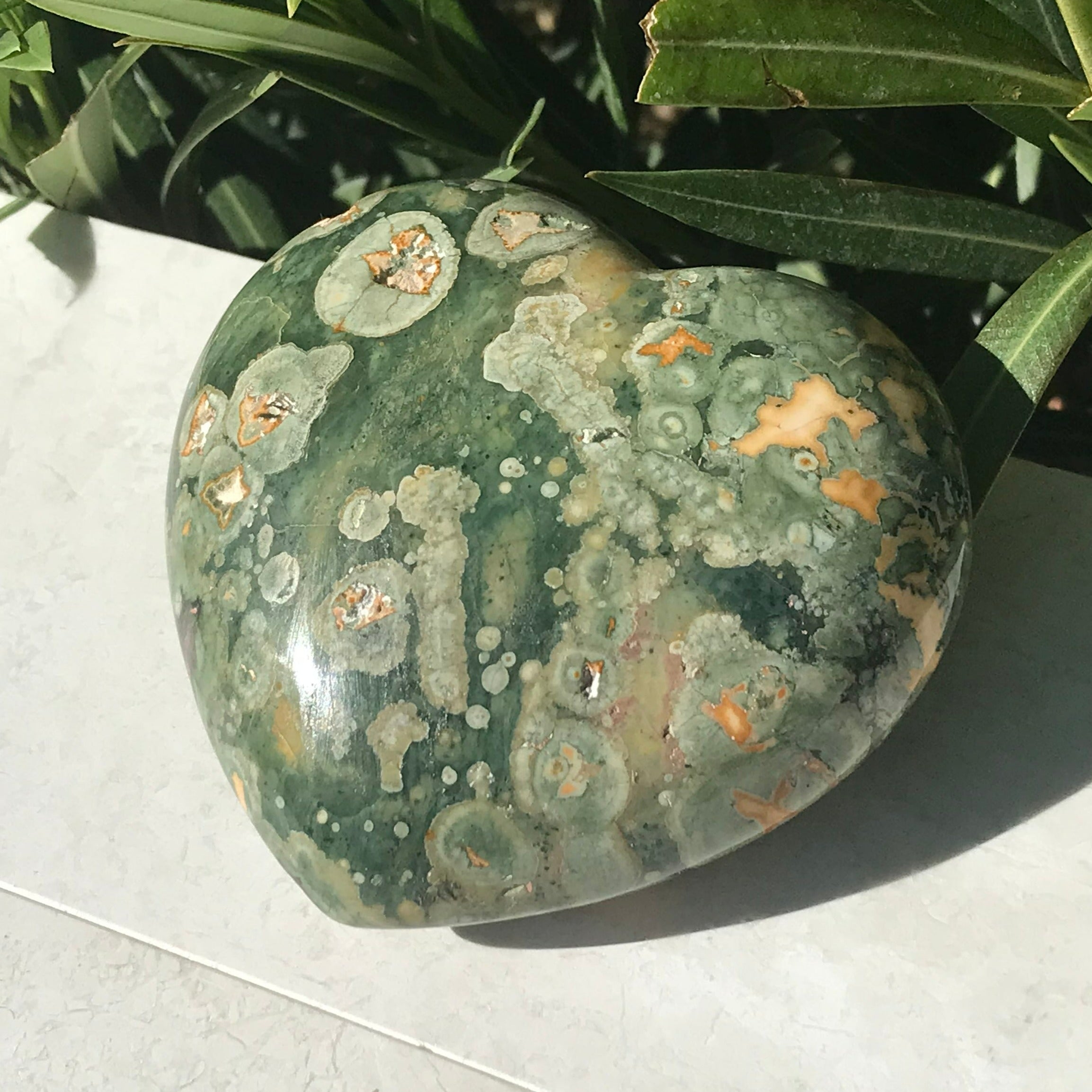 Speckled Rainforest Jasper Heart