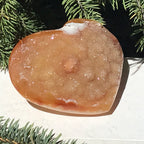Fire and Ice Brazilian Agate Heart