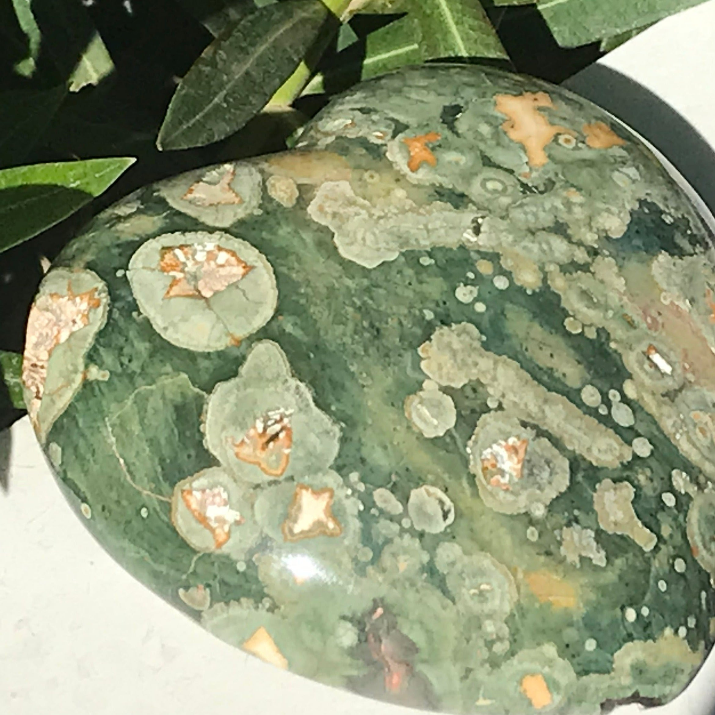 Speckled Rainforest Jasper Heart