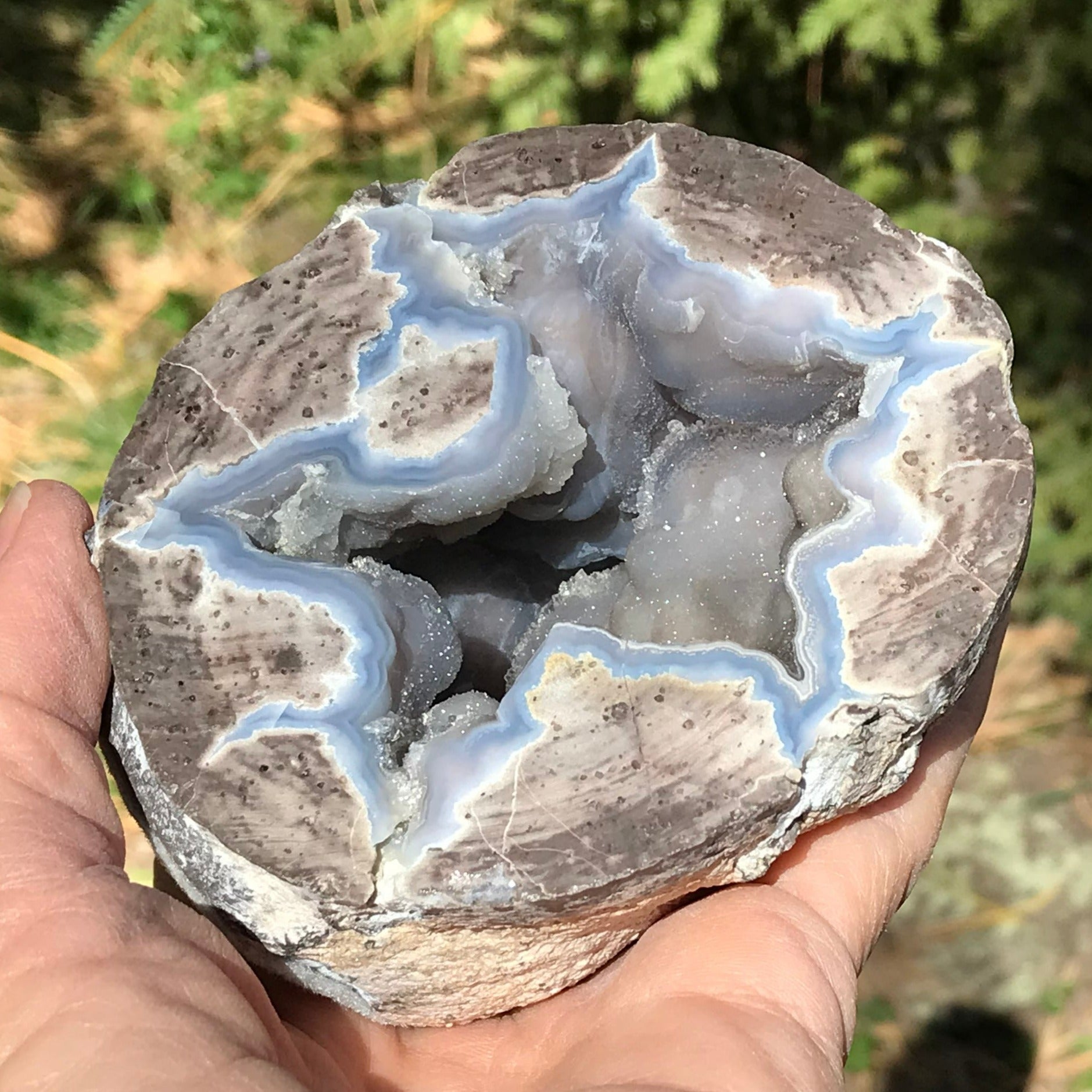 Standing Crystal Lined Dugway Geode