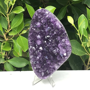 Brilliant Crystal Faced Amethyst Plate