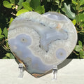 Translucent Abstract Patterned Agate Heart Slab