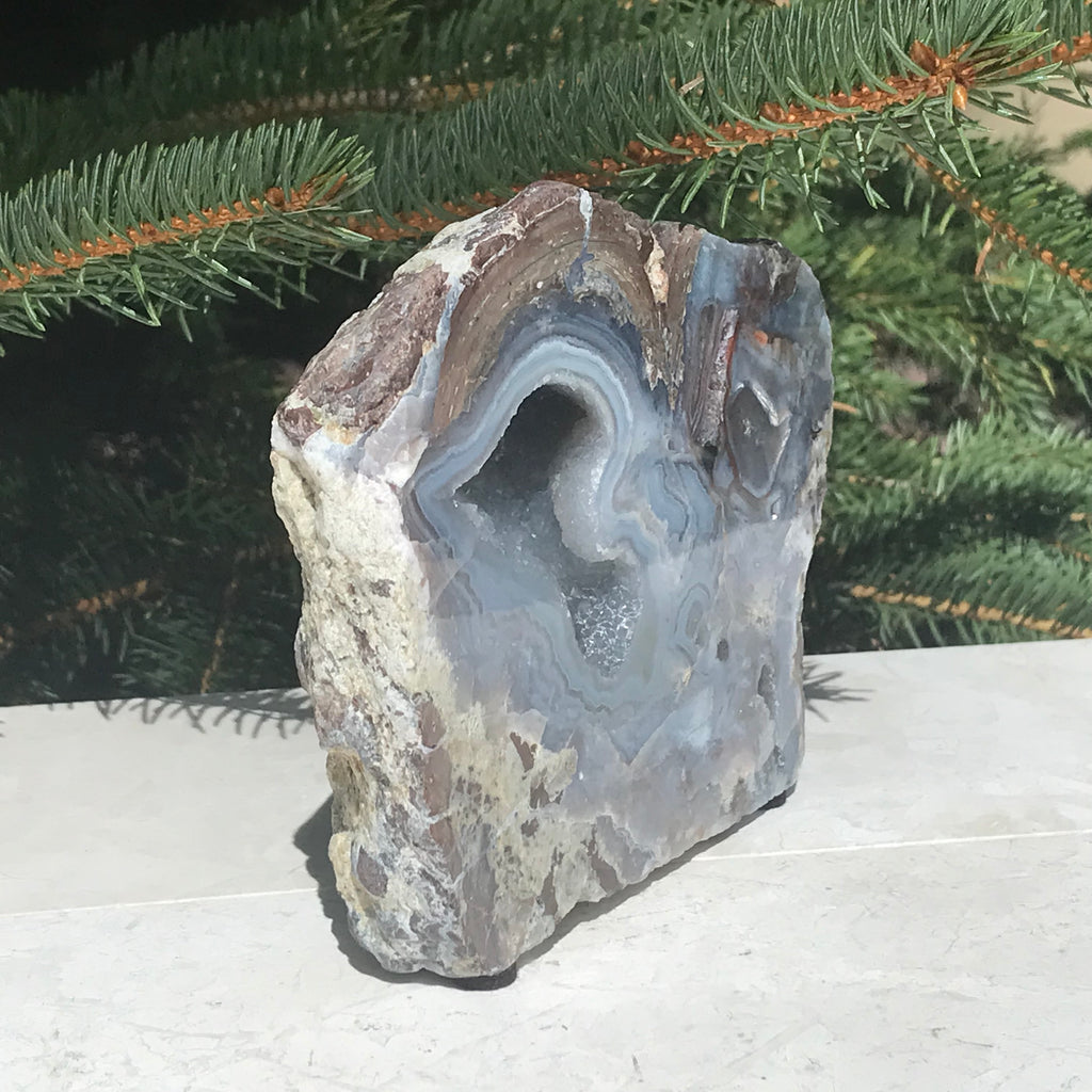 Glittering and Banded Dugway Geode #2 of Pair
