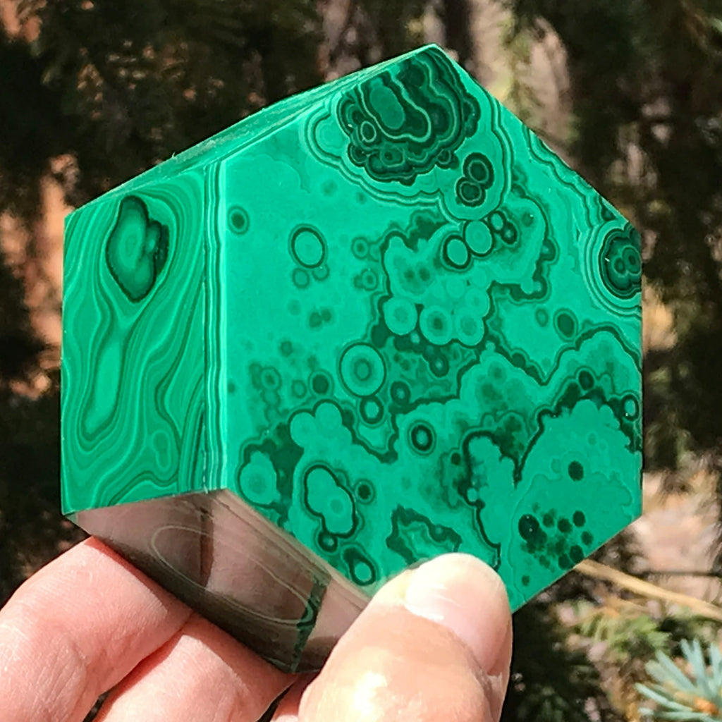 Hexagon Malachite Box