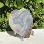 Translucent Abstract Patterned Agate Heart Slab