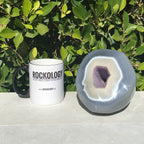Polished Lavender Amethyst Blue Agate Cone