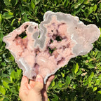 Crystal Lined Rose Jasper Slab