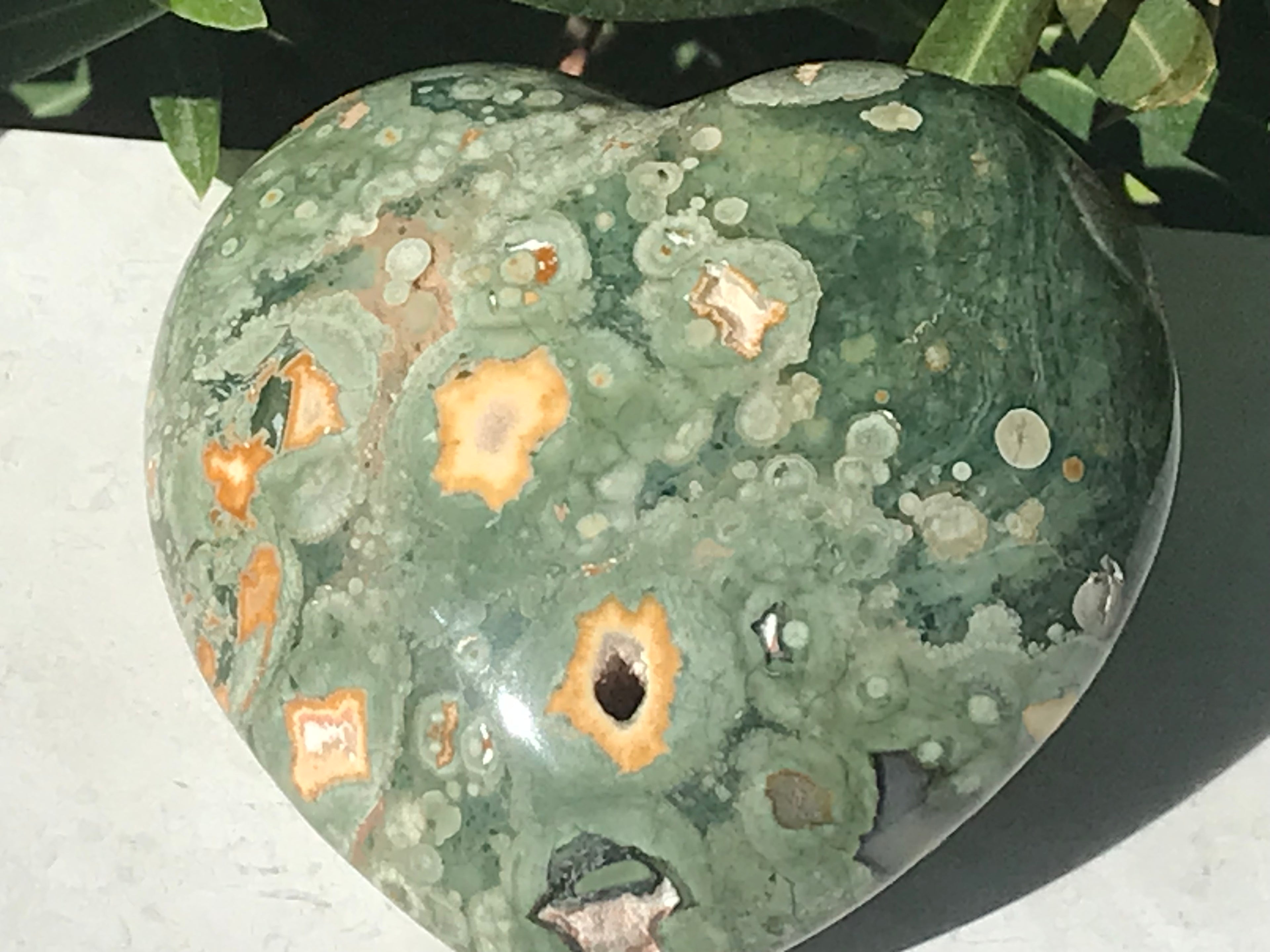 Speckled Rainforest Jasper Heart