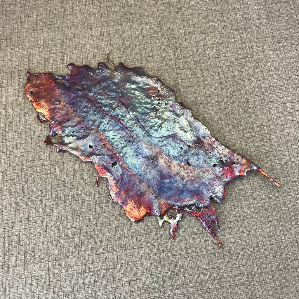 Icy Rainbow Copper Splash Abstract