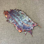 Icy Rainbow Copper Splash Abstract