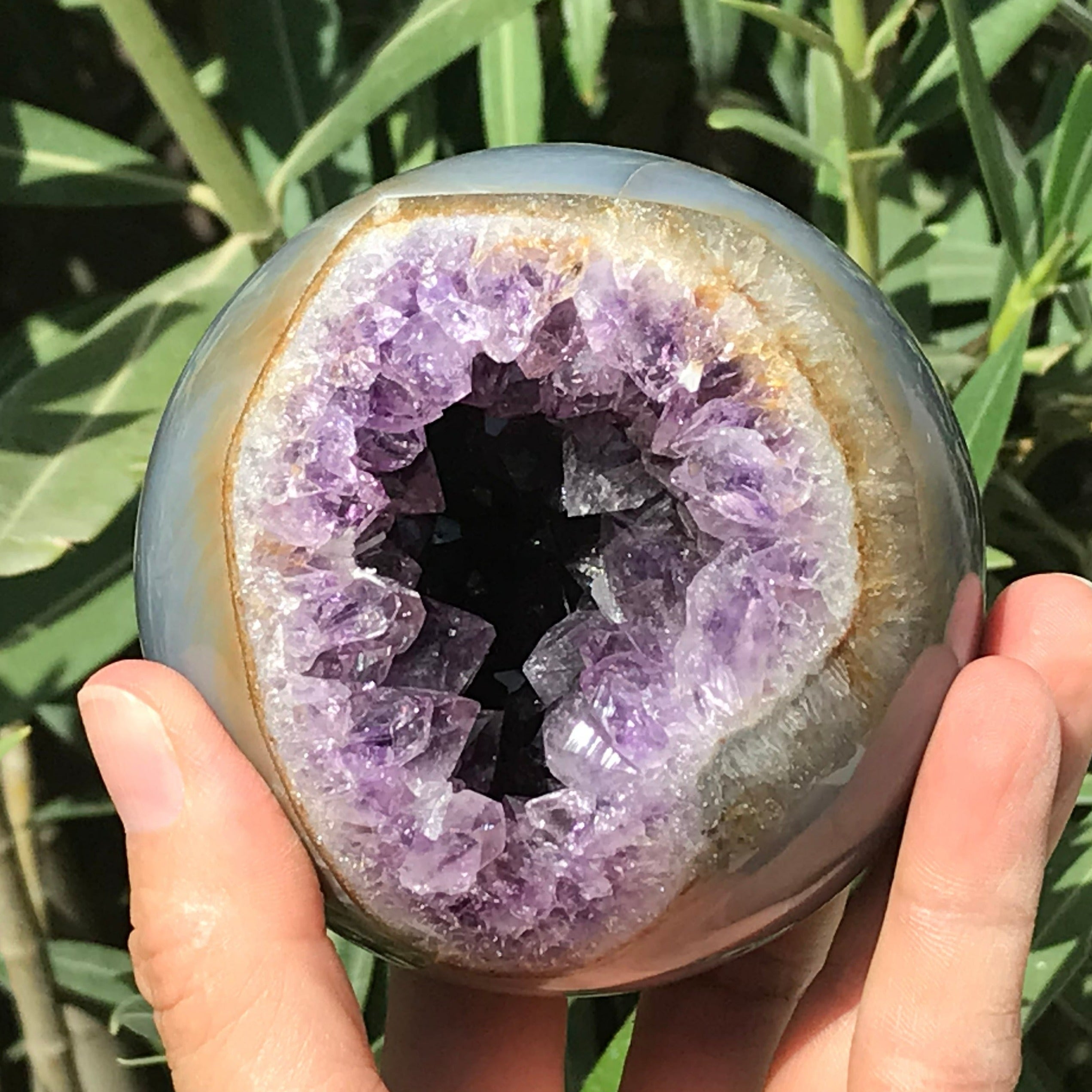 Gold Framed Amethyst Sphere