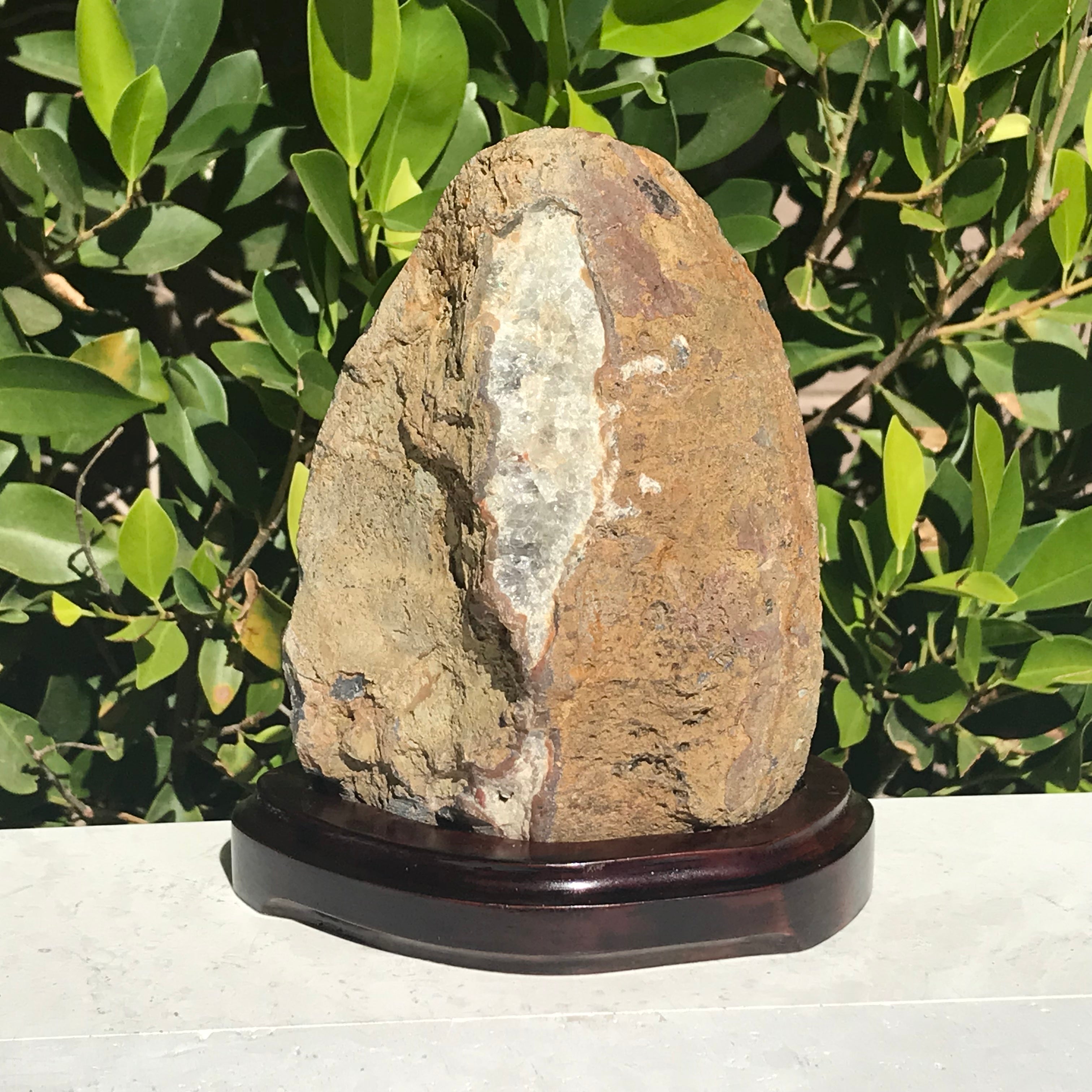 Banded Agate Framed Uruguayan Amethyst Nodule