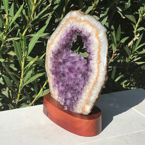 Translucent Amethyst and Agate Slab