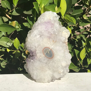 Quartz Crystal Covered Agate With Eyes