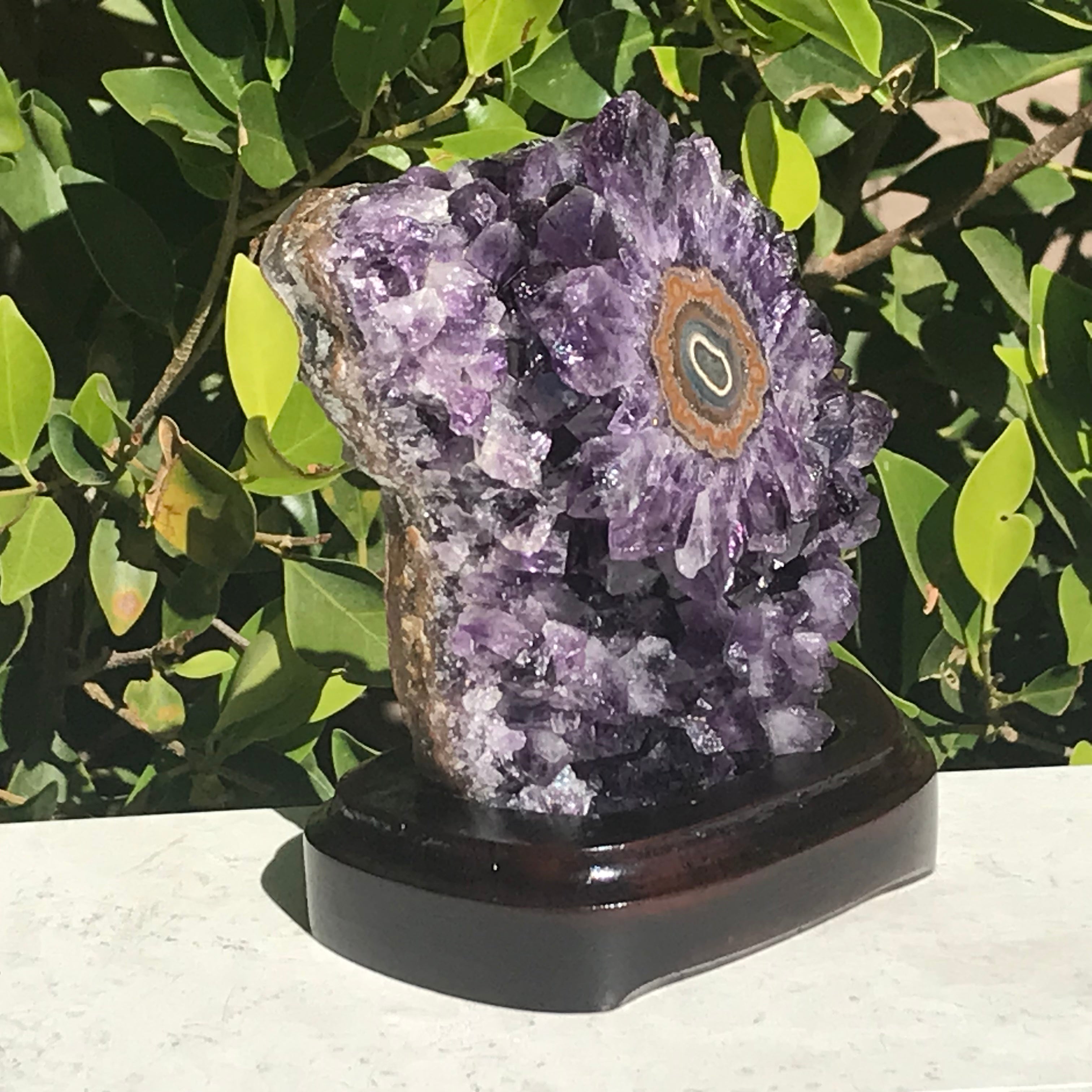 Amethyst Cluster with Magnifient Stalactite Eye