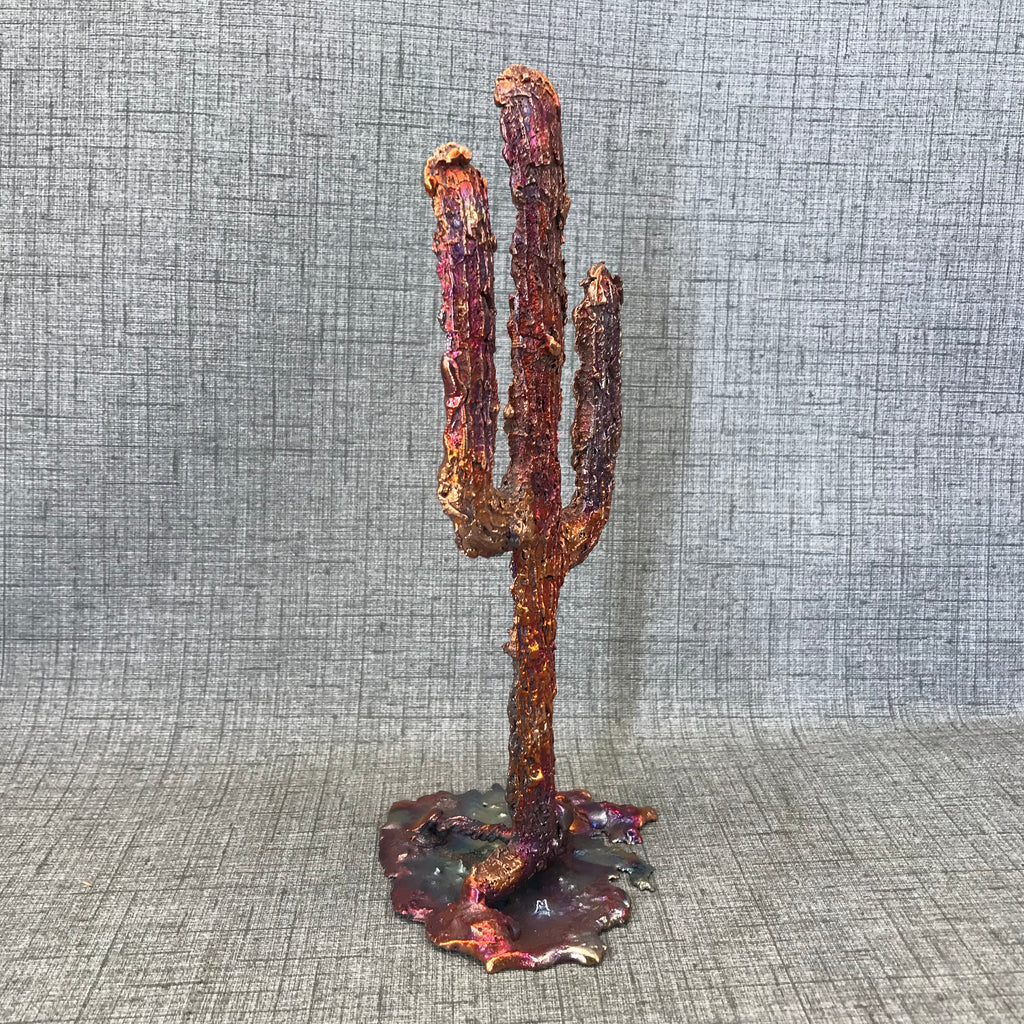 Standing Splash Copper Saguaro Cacti