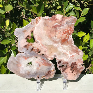 Quartz Crystal/ Rose Jasper Slab