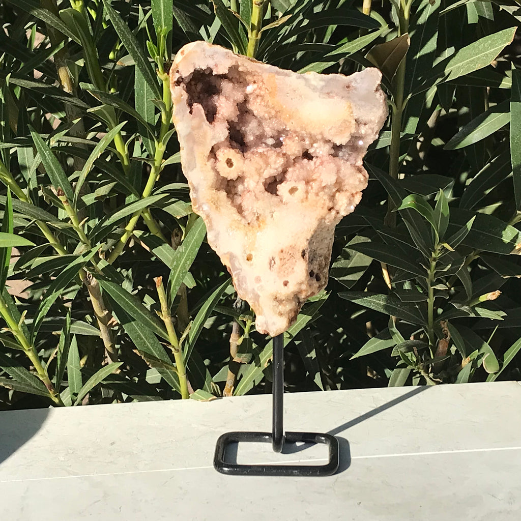 Microcrystalline Quartz over Nodules Rose Geode