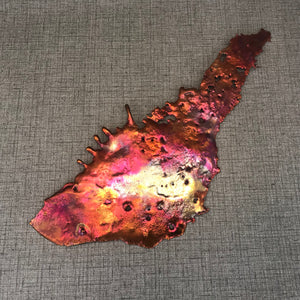 Intense Rainbow Splash Copper Wall Art