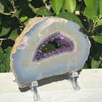 Amethyst Lined Agate Slab