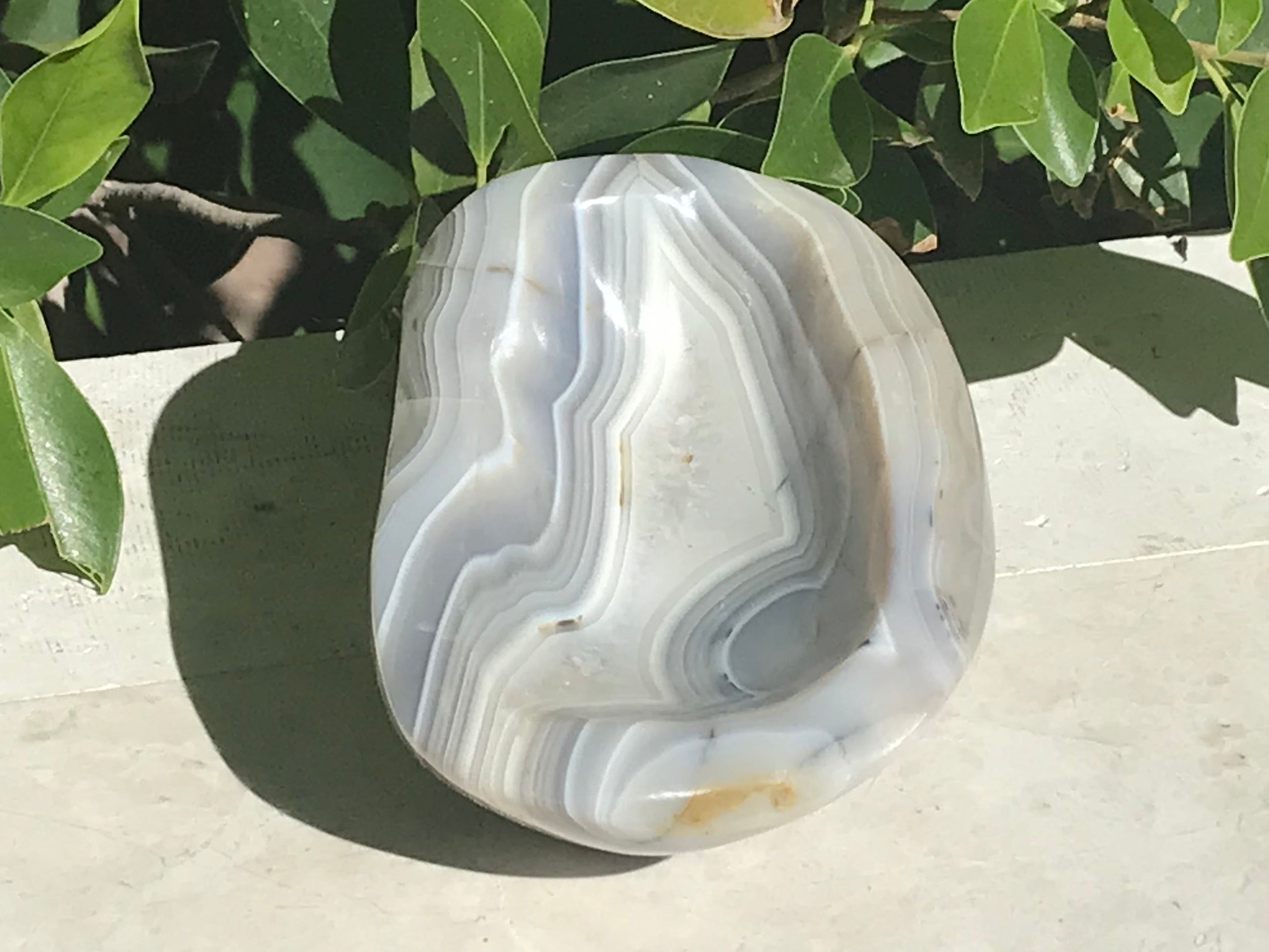 Elaborately Banded Brazilian Agate Bowl