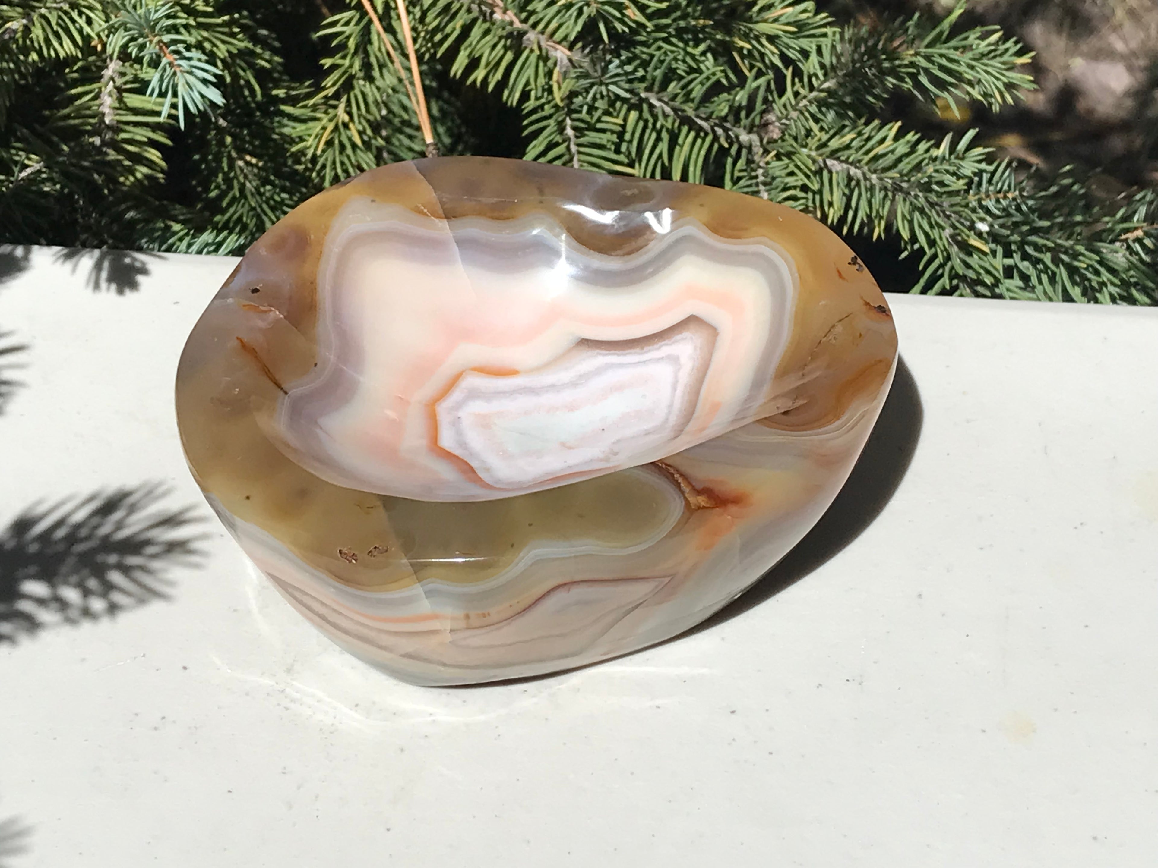 Colorful Banded Agate Bowl