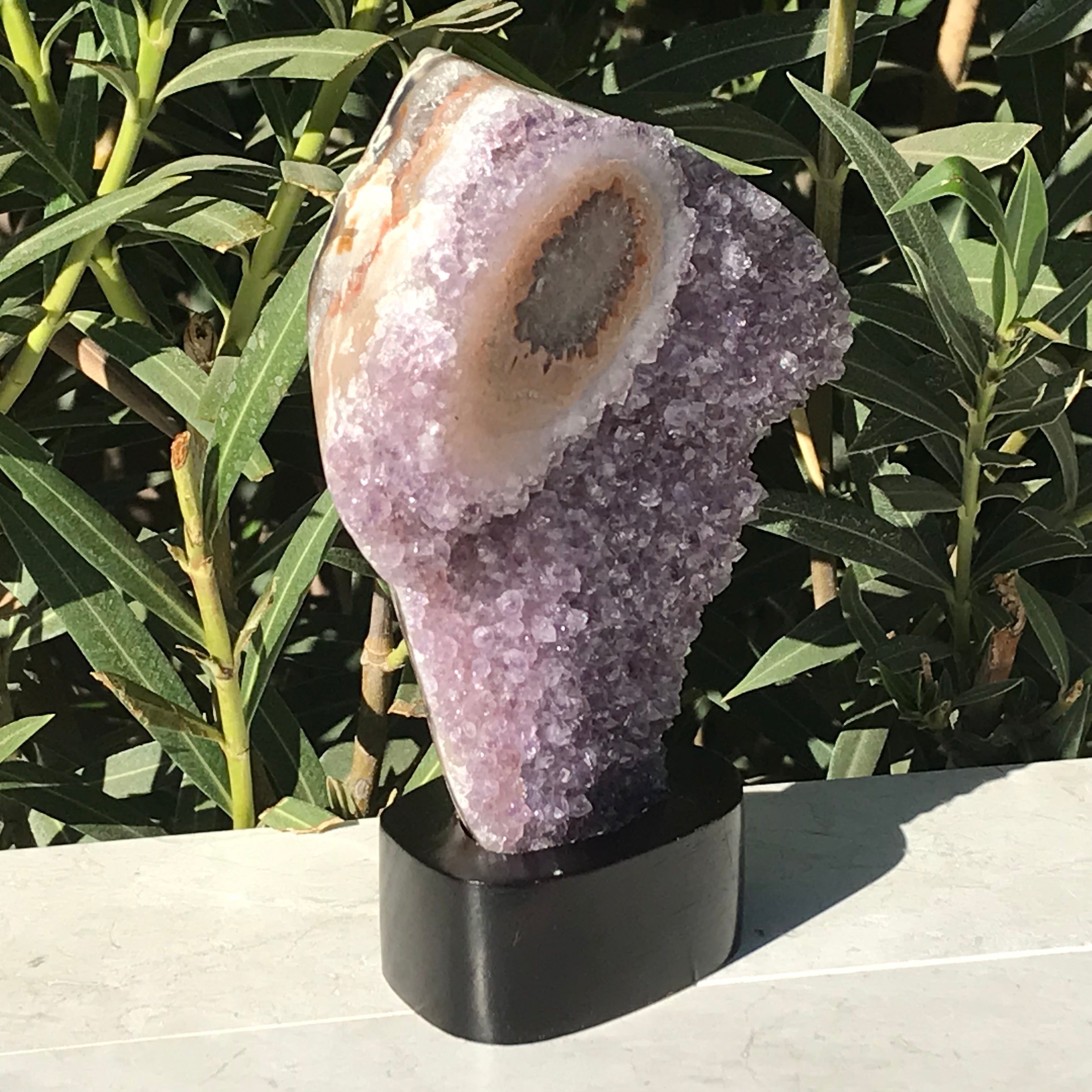 Large Stalactite Eye on Amethyst Freeform