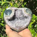 Duel Eyed Amethyst Heart