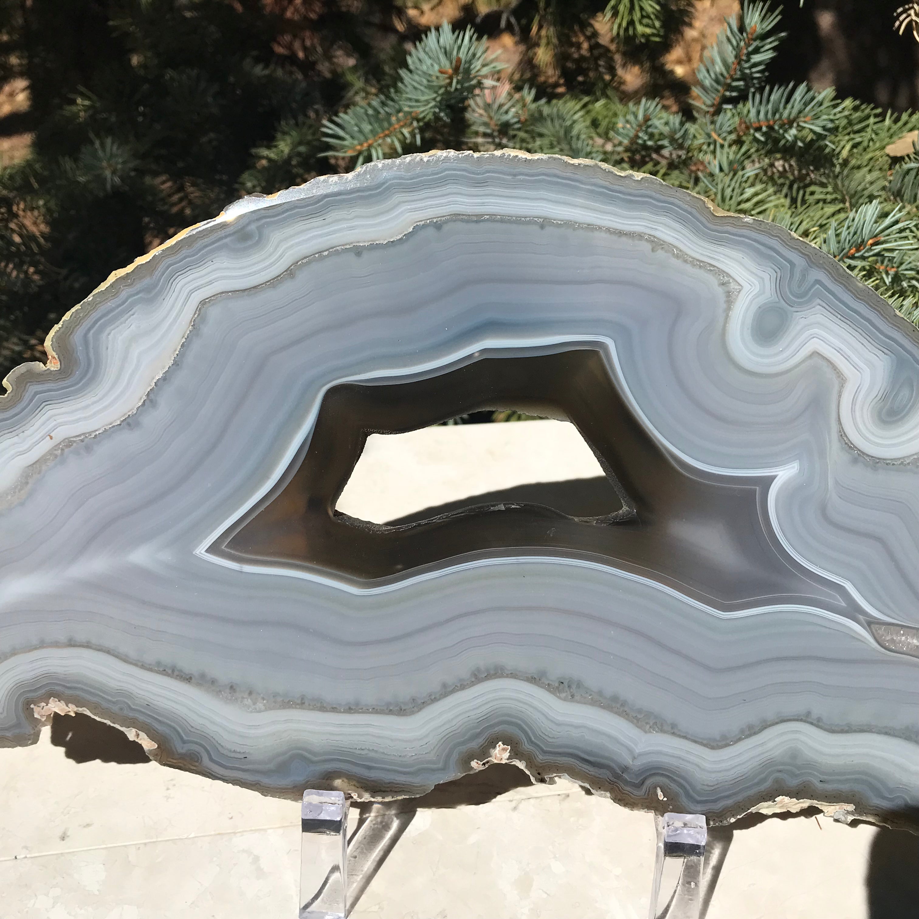 Multitude of Delicate Lines Agate Slice