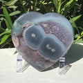 Dual Eyed Amethyst/Agate Heart