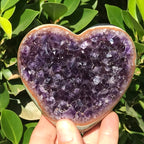 Amethyst with Colorful Agate Heart