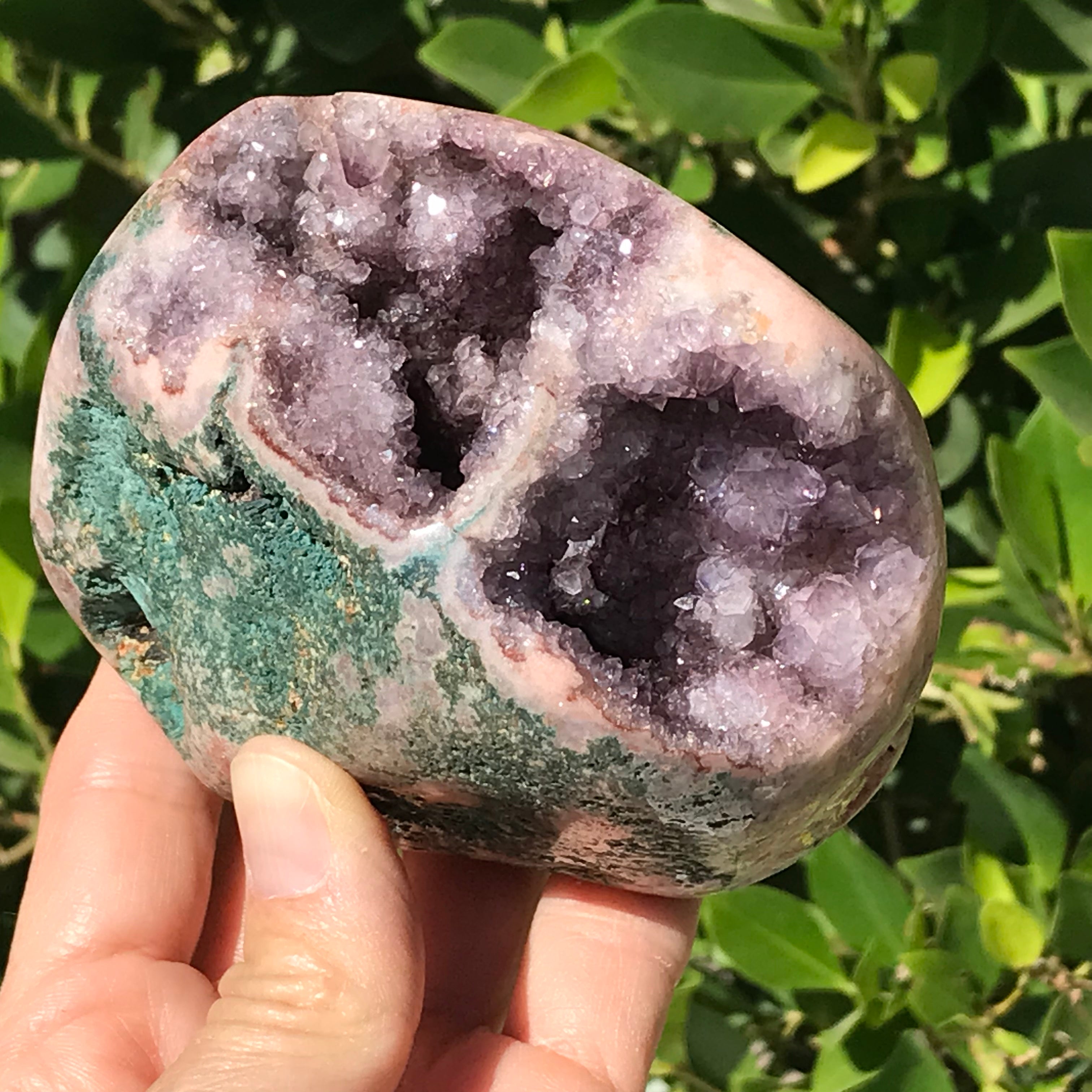 Geode Topped Rose Jasper Nodule