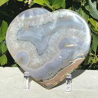 Translucent Abstract Patterned Agate Heart Slab