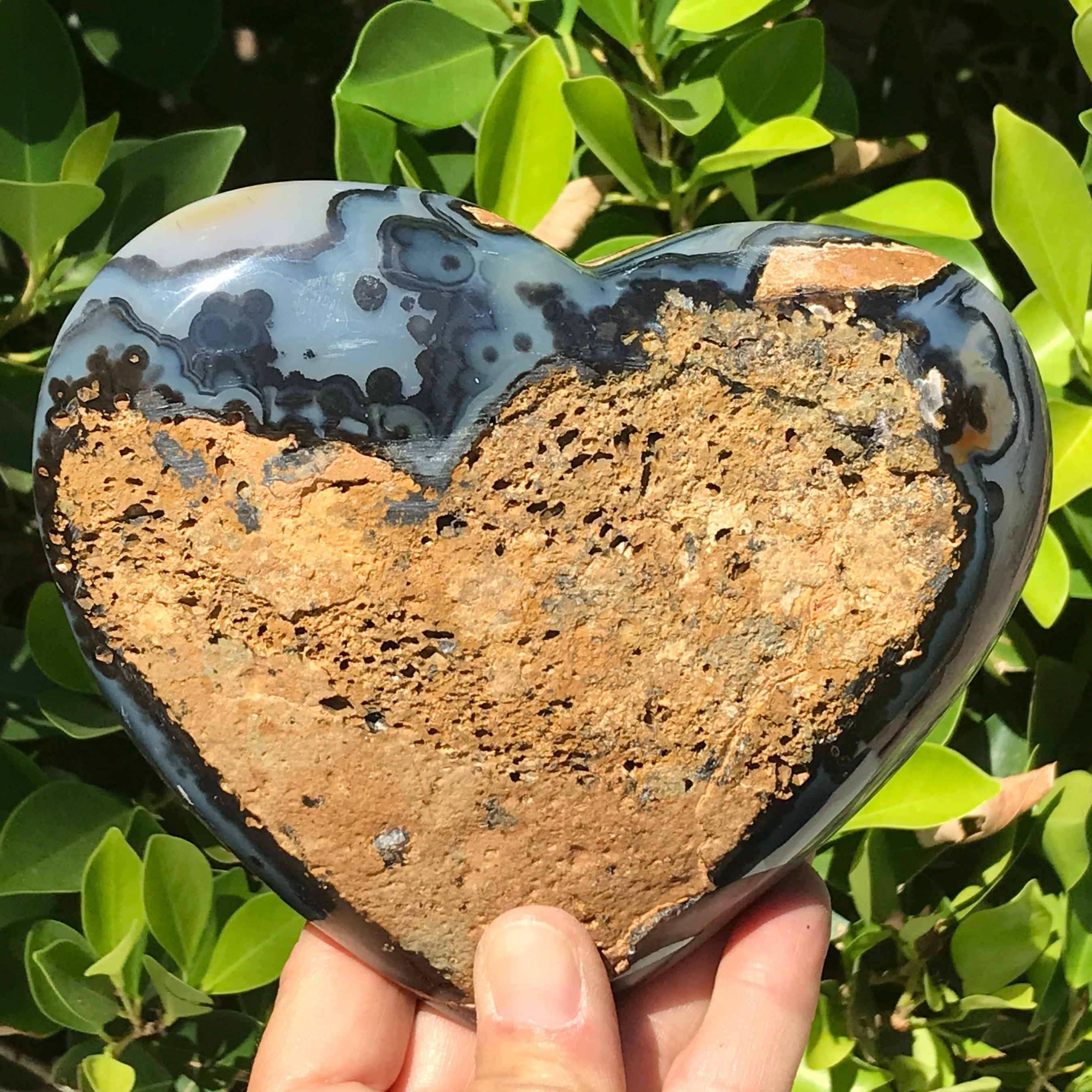 Multicolored Brazilian Agate Heart